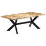 Mesa de comedor de madera maciza de mango 200x100x75 cm de vidaXL, Mesas de cocina y de comedor - Ref: Foro24-247427, Precio:...