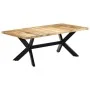 Mesa de comedor de madera maciza de mango 200x100x75 cm de vidaXL, Mesas de cocina y de comedor - Ref: Foro24-247427, Precio:...