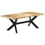 Mesa de comedor de madera maciza de mango 200x100x75 cm de vidaXL, Mesas de cocina y de comedor - Ref: Foro24-247427, Precio:...