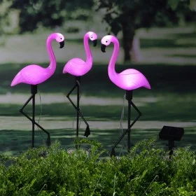HI Solar LED garden lamp flamingo shape 3 units by HI, Outdoor lighting - Ref: Foro24-423908, Price: 20,51 €, Discount: %