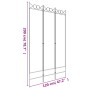 Biombo divisor de 3 paneles de tela gris antracita 120x200 cm de vidaXL, Divisores de ambientes - Ref: Foro24-350148, Precio:...