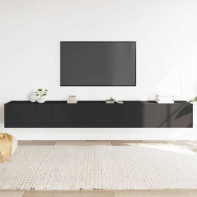 Set de muebles para TV 3 piezas madera contrachapada negro en Muebles TV | Comprar online en Foru.es
