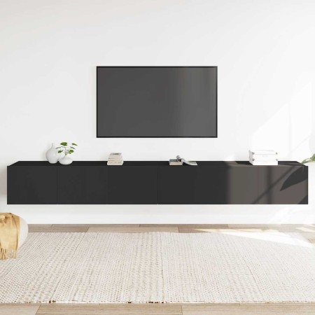 Set de muebles para TV 3 piezas madera contrachapada negro en Muebles TV | Comprar online en Foru.es