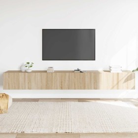 Set de muebles para TV 3 pzas madera contrachapada roble sonoma en Muebles TV | Comprar online en Foru.es