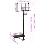 Canasta de baloncesto policarbonato transparente 256-361 cm de vidaXL, Canastas de baloncesto - Ref: Foro24-93650, Precio: 17...