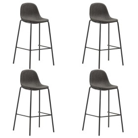 Taburetes de cocina 4 unidades tela gris oscuro de vidaXL, Taburetes de cocina - Ref: Foro24-281526, Precio: 216,67 €, Descue...