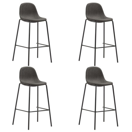 Taburetes de cocina 4 unidades tela gris oscuro de vidaXL, Taburetes de cocina - Ref: Foro24-281526, Precio: 216,67 €, Descue...