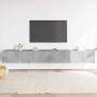 Set de muebles de TV 3 pzas madera contrachapada gris hormigón en Muebles TV | Comprar online en Foru.es