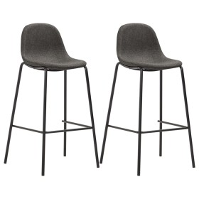 Taburetes de cocina 2 unidades tela gris oscuro de vidaXL, Taburetes de cocina - Ref: Foro24-281525, Precio: 164,00 €, Descue...