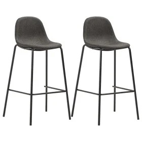 Taburetes de cocina 2 unidades tela gris oscuro de vidaXL, Taburetes de cocina - Ref: Foro24-281525, Precio: 151,48 €, Descue...