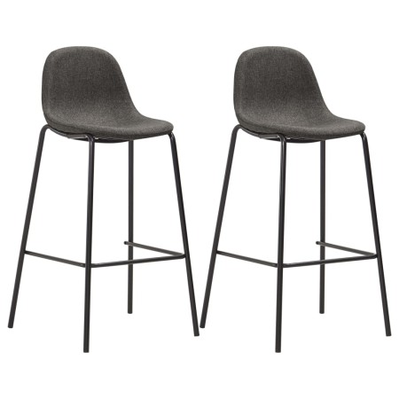 Taburetes de cocina 2 unidades tela gris oscuro de vidaXL, Taburetes de cocina - Ref: Foro24-281525, Precio: 164,00 €, Descue...