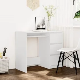 Escritorio de madera contrachapada blanco 90x45x76 cm de vidaXL, Escritorios - Ref: Foro24-801373, Precio: 110,07 €, Descuent...