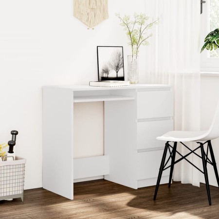 Escritorio de madera contrachapada blanco 90x45x76 cm de vidaXL, Escritorios - Ref: Foro24-801373, Precio: 98,87 €, Descuento: %