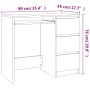 Escritorio de madera contrachapada blanco 90x45x76 cm de vidaXL, Escritorios - Ref: Foro24-801373, Precio: 98,87 €, Descuento: %
