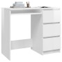 Escritorio de madera contrachapada blanco brillo 90x45x76 cm de vidaXL, Escritorios - Ref: Foro24-801379, Precio: 139,17 €, D...
