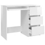 Escritorio de madera contrachapada blanco brillo 90x45x76 cm de vidaXL, Escritorios - Ref: Foro24-801379, Precio: 139,17 €, D...