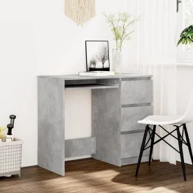 Concrete gray plywood desk 90x45x76 cm by vidaXL, Desks - Ref: Foro24-801377, Price: 93,53 €, Discount: %