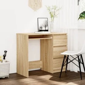 Escritorio madera contrachapada color roble Sonoma 90x45x76 cm de vidaXL, Escritorios - Ref: Foro24-801376, Precio: 94,95 €, ...