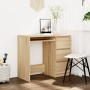 Escritorio madera contrachapada color roble Sonoma 90x45x76 cm de vidaXL, Escritorios - Ref: Foro24-801376, Precio: 89,70 €, ...