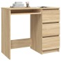 Escritorio madera contrachapada color roble Sonoma 90x45x76 cm de vidaXL, Escritorios - Ref: Foro24-801376, Precio: 89,70 €, ...