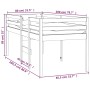Cama alta madera maciza pino 80x200 cm de vidaXL, Camas y somieres - Ref: Foro24-821609, Precio: 124,35 €, Descuento: %