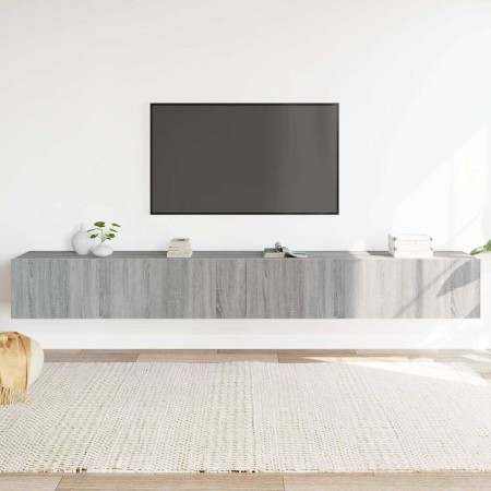 Set de muebles para TV 3 pzas madera contrachapada gris Sonoma en Muebles TV | Comprar online en Foru.es
