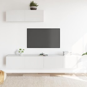 Set de muebles de TV 3 piezas madera contrachapada blanco en Muebles TV | Comprar online en Foru.es