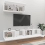 Set de muebles de TV 3 piezas madera contrachapada blanco en Muebles TV | Comprar online en Foru.es