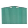 Caseta de jardín metal verde 257x392x181 cm de vidaXL, Cobertizos - Ref: Foro24-143344, Precio: 441,72 €, Descuento: %