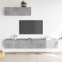 Set de muebles de TV 3 pzas madera contrachapada gris hormigón en Muebles TV | Comprar online en Foru.es