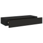 Estante con cajón de pared MDF negro 60x23,5x10 cm de vidaXL, Estantes y estanterías - Ref: Foro24-330257, Precio: 55,26 €, D...