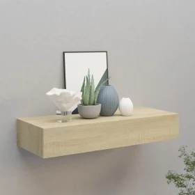 Estante con cajón de pared MDF roble 60x23,5x10 cm de vidaXL, Estantes y estanterías - Ref: Foro24-330261, Precio: 71,44 €, D...