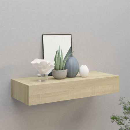 Estante con cajón de pared MDF roble 60x23,5x10 cm de vidaXL, Estantes y estanterías - Ref: Foro24-330261, Precio: 55,62 €, D...