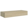 Estante con cajón de pared MDF roble 60x23,5x10 cm de vidaXL, Estantes y estanterías - Ref: Foro24-330261, Precio: 55,62 €, D...
