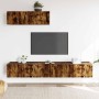 Set de muebles de TV 3 pzas madera contrachapada roble ahumado en Muebles TV | Comprar online en Foru.es