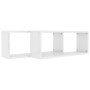 Estantes cubo de pared 2 uds madera ingeniería blanco brillo de vidaXL, Estantes y estanterías - Ref: Foro24-807151, Precio: ...