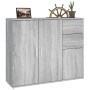 Aparador de madera contrachapada gris Sonoma 91x29,5x75 cm de vidaXL, Aparadores - Ref: Foro24-823275, Precio: 88,98 €, Descu...