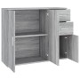 Aparador de madera contrachapada gris Sonoma 91x29,5x75 cm de vidaXL, Aparadores - Ref: Foro24-823275, Precio: 88,98 €, Descu...