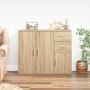 Aparador de madera contrachapada roble Sonoma 91x29,5x75 cm de vidaXL, Aparadores - Ref: Foro24-823272, Precio: 98,74 €, Desc...