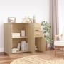 Aparador de madera contrachapada roble Sonoma 91x29,5x75 cm de vidaXL, Aparadores - Ref: Foro24-823272, Precio: 98,74 €, Desc...
