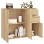 Aparador de madera contrachapada roble Sonoma 91x29,5x75 cm de vidaXL, Aparadores - Ref: Foro24-823272, Precio: 98,74 €, Desc...