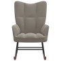 Silla mecedora de terciopelo gris claro de vidaXL, Mecedoras - Ref: Foro24-328139, Precio: 120,81 €, Descuento: %