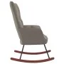 Hellgrauer Schaukelstuhl aus Samt von vidaXL, Schaukelstühle - Ref: Foro24-328139, Preis: 118,18 €, Rabatt: %