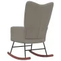 Hellgrauer Schaukelstuhl aus Samt von vidaXL, Schaukelstühle - Ref: Foro24-328139, Preis: 118,18 €, Rabatt: %