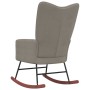 Silla mecedora de terciopelo gris claro de vidaXL, Mecedoras - Ref: Foro24-328139, Precio: 120,81 €, Descuento: %