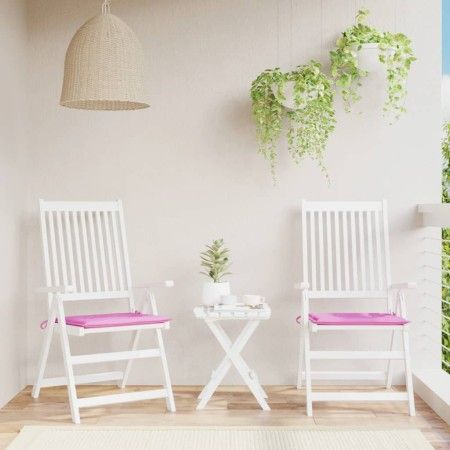 Cojines de silla de jardín 2 uds tela rosa 40x40x3 cm de vidaXL, Cojines para sillas y sofás - Ref: Foro24-361026, Precio: 23...