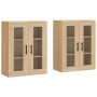 Armarios de pared 2 uds madera de ingeniería roble Sonoma de vidaXL, Aparadores - Ref: Foro24-3197964, Precio: 154,12 €, Desc...
