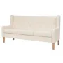Conjunto de sofás 2 piezas tela blanco crema de vidaXL, Sofás - Ref: Foro24-274930, Precio: 837,74 €, Descuento: %
