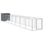 Caseta perros con corral acero galvanizado gris 110x813x110 cm de vidaXL, Casetas para perros - Ref: Foro24-3189081, Precio: ...