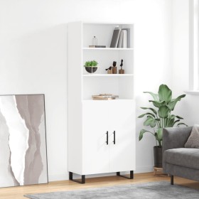 Aparador alto madera contrachapada blanco 69,5x34x180 cm de vidaXL, Aparadores - Ref: Foro24-3189277, Precio: 140,94 €, Descu...